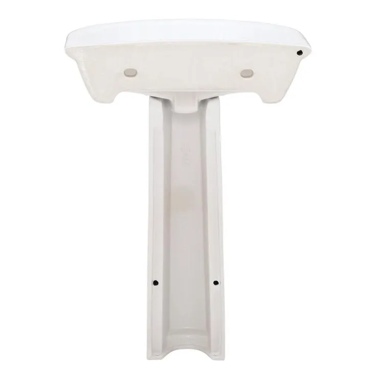 Barclay Products Karla 24 in. Pedestal Combo Bathroom Sink with 1 Faucet Hole in White, photo 3 of 5