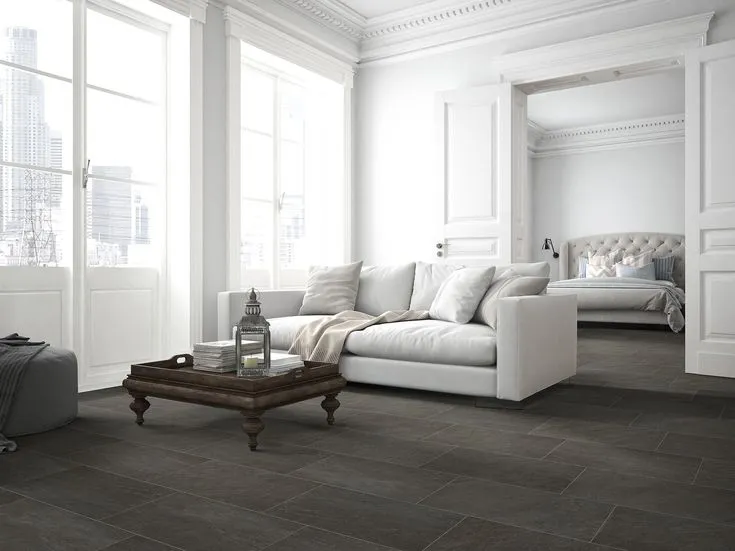 Style Selections Galvano Charcoal Porcelain Granite Bullnose Tile (3-in x 12-in), photo 4 of 8