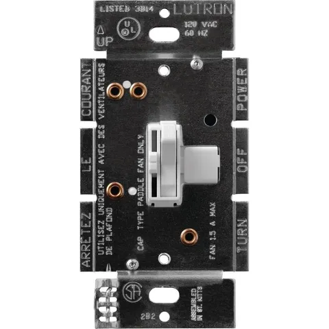 Toggler 1.5 Amp Single-Pole or 3-Way 3-Speed Fan Control - White