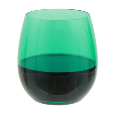 Jewel Tone Plastic BPA Free Stemless Glasses (Set of 4)