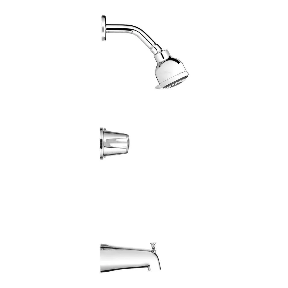 Pfister 2-Handle 1-Spray Tub and Shower Faucet with Metal Knob Handles in Polished Chrome (Valve Included), photo 2 of 5