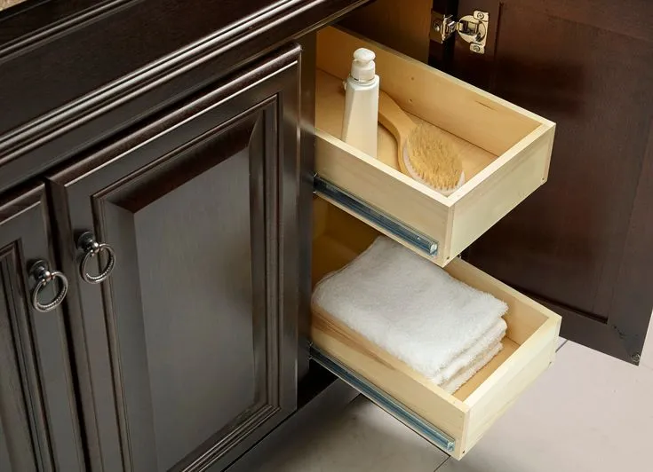 Style Selections Gladmere 36.5-in Java Single Sink Bathroom Vanity with Nutmeg Solid Surface Top, photo 5 of 8