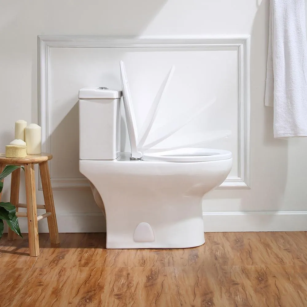 Glacier Bay Beck 2-Piece 1/1.6 GPF Dual Flush Elongated Toilet in White, Seat Included, photo 9 of 11