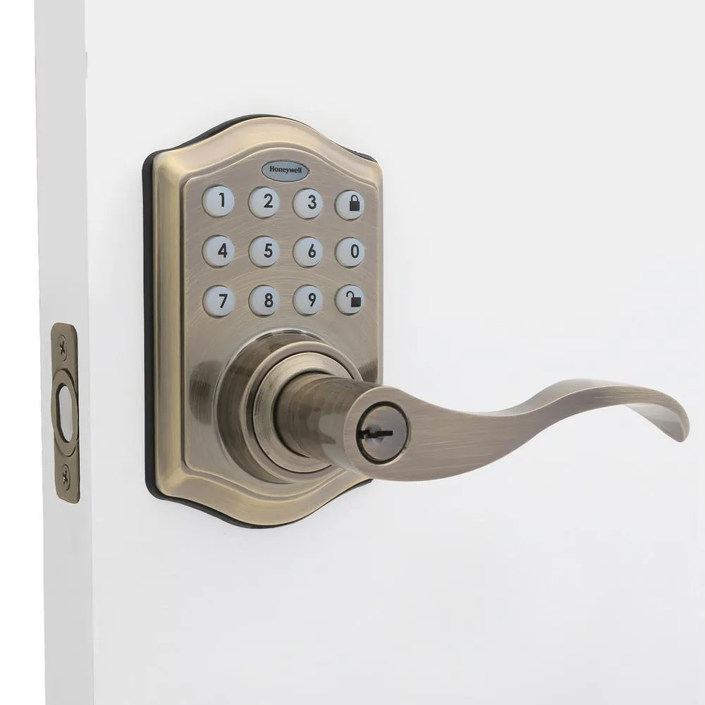 Satin Nickel Keypad Electronic Door Lever Entry Lock, photo 7 of 7