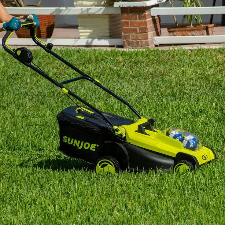 Sun Joe 17 in. 48-Volt iON+ Cordless Electric Walk Behind Push Lawn Mower (Tool Only), photo 6 of 9