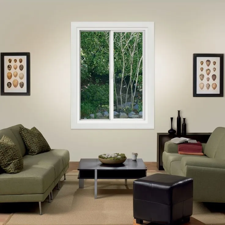 JELD-WEN FiniShield V-4500 35-1/2-in x 47-1/2-in x 3-in Jamb Right-operable Vinyl Black Sliding Window Full Screen Included, photo 3 of 8