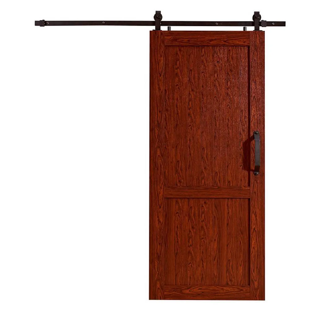 Pinecroft 36 in. x 84 in. Millbrooke White H Style Ready to Assemble PVC Vinyl Sliding Barn Door with Hardware Kit, photo 6 of 13