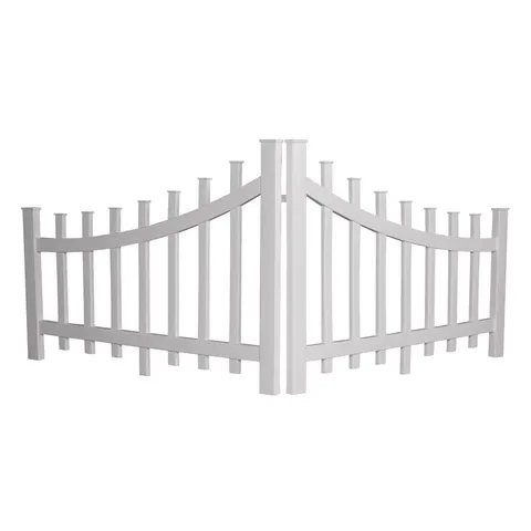 2.76 × 3.97 ft White Vinyl Corner Accent Fence Panel
