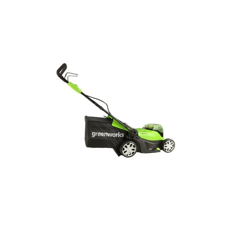 Greenworks 17 in. 48-Volt (2 x 24-Volt) Battery Walk Behind Push Mower, 2 x 24-Volt 4Ah Batteries and Dual Port Charger Included, photo 5 of 7
