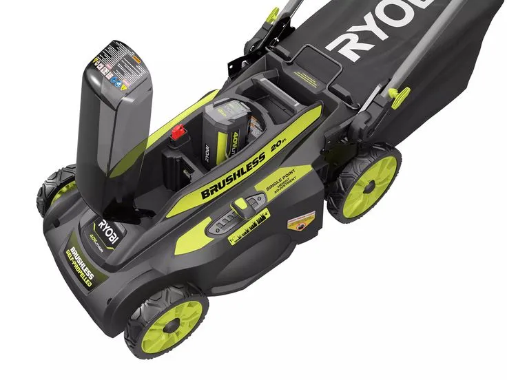 RYOBI 20 in. 40-Volt Brushless Lithium-Ion Cordless Self-Propelled Walk Behind Mower with 2 6.0 Ah Batteries, Charger Included, photo 5 of 8