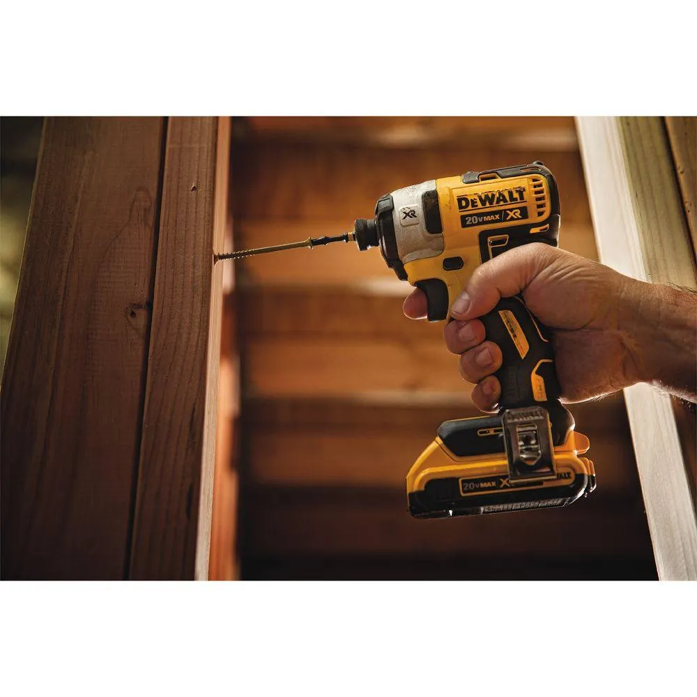 DEWALT 20-Volt MAX XR Lithium-Ion Cordless Brushless 1/4 in. Cordless 3-Speed Impact Driver with (2) Batteries 4Ah and Charger, photo 15 of 16
