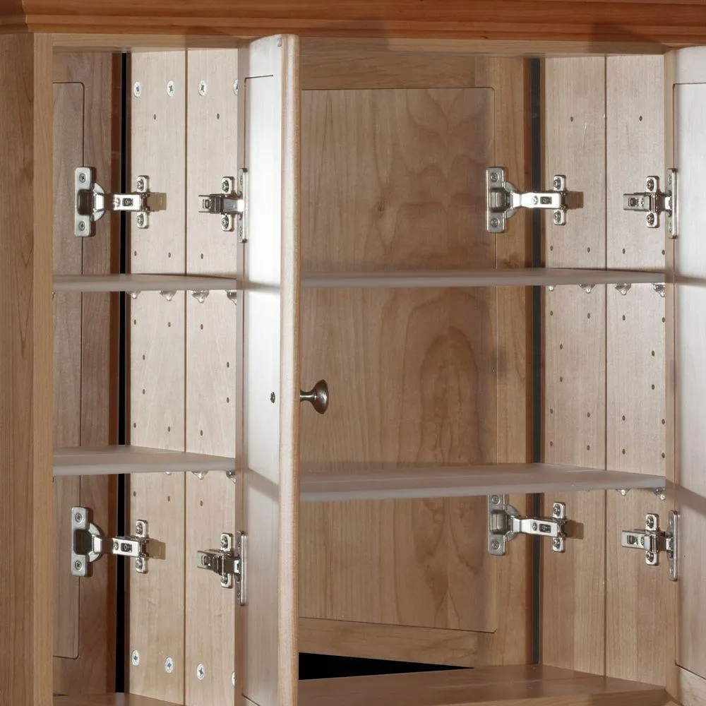 Simplicity by Strasser Ultraline 48 in. W x 27 in. H x 6-1/2 in. D Framed Tri-View Surface-Mount Bathroom Medicine Cabinet in Medium Alder, photo 3 of 4
