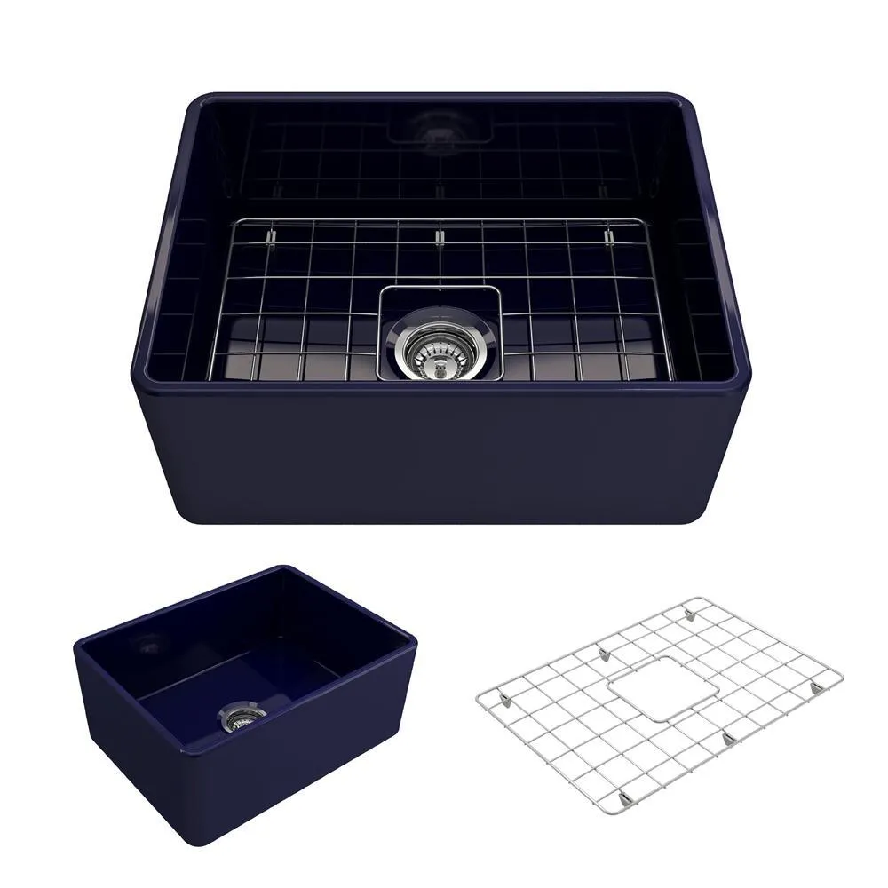 Classico Farmhouse Apron Front Fireclay 30 in. Single Bowl Kitchen Sink with Bottom Grid and Strainer in White, photo 23 of 33