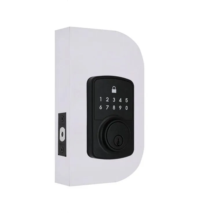 Defiant Square Compact Hubspace Matte Black Electronic Single Cylinder Deadbolt, photo 6 of 11