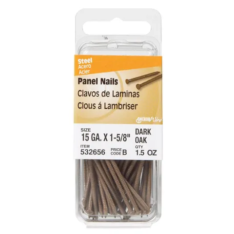 Dark Oak 1-5/8 in. Steel Panel Nails