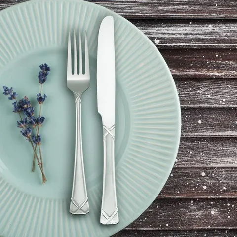 Evansville Frosted 20-Piece 18/0 Stainless Steel Flatware Set