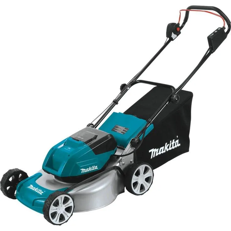 Makita 18 in. 18-Volt X2 36-Volt 5.0Ah LXT Lithium-Ion Cordless Steel Deck Walk Behind Push Lawn Mower Kit with 4 Batteries, photo 3 of 3