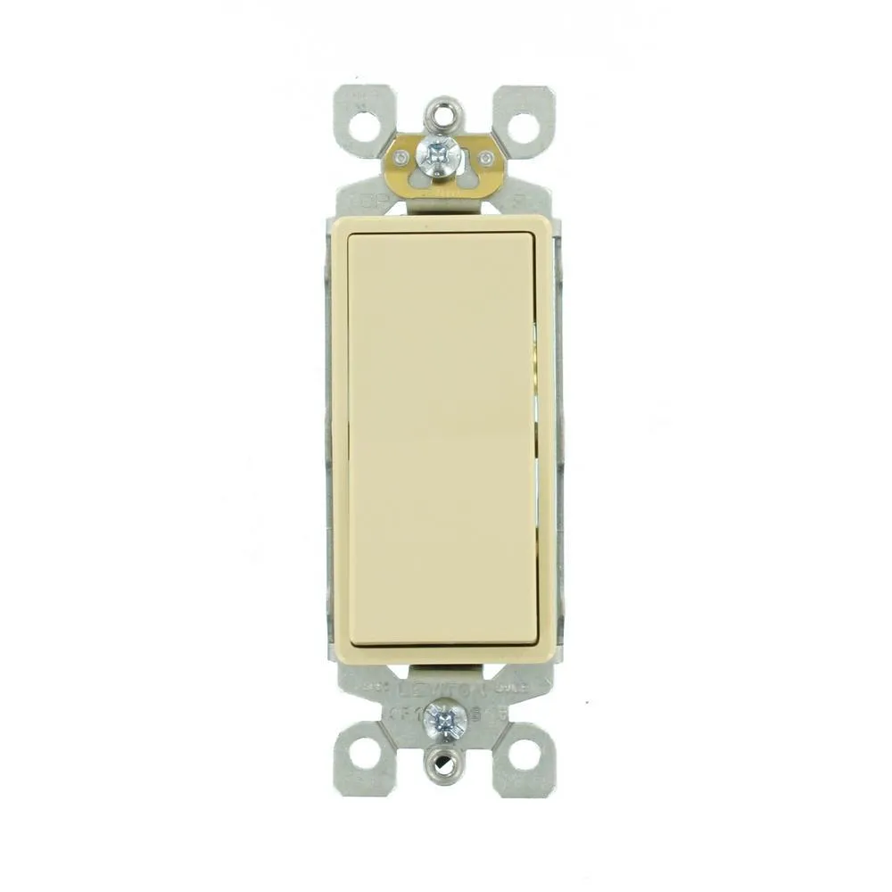 Decora 15 Amp Single Pole Rocker AC Quiet Light Switch, White (10-Pack), photo 10 of 10