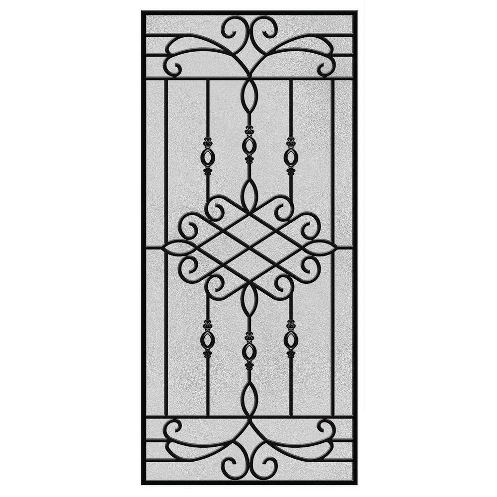 JELD-WEN 36 in. x 80 in. 3/4 Lite Sanibel Primed Steel Prehung Left-Hand Inswing Front Door w/Brickmould, photo 8 of 12