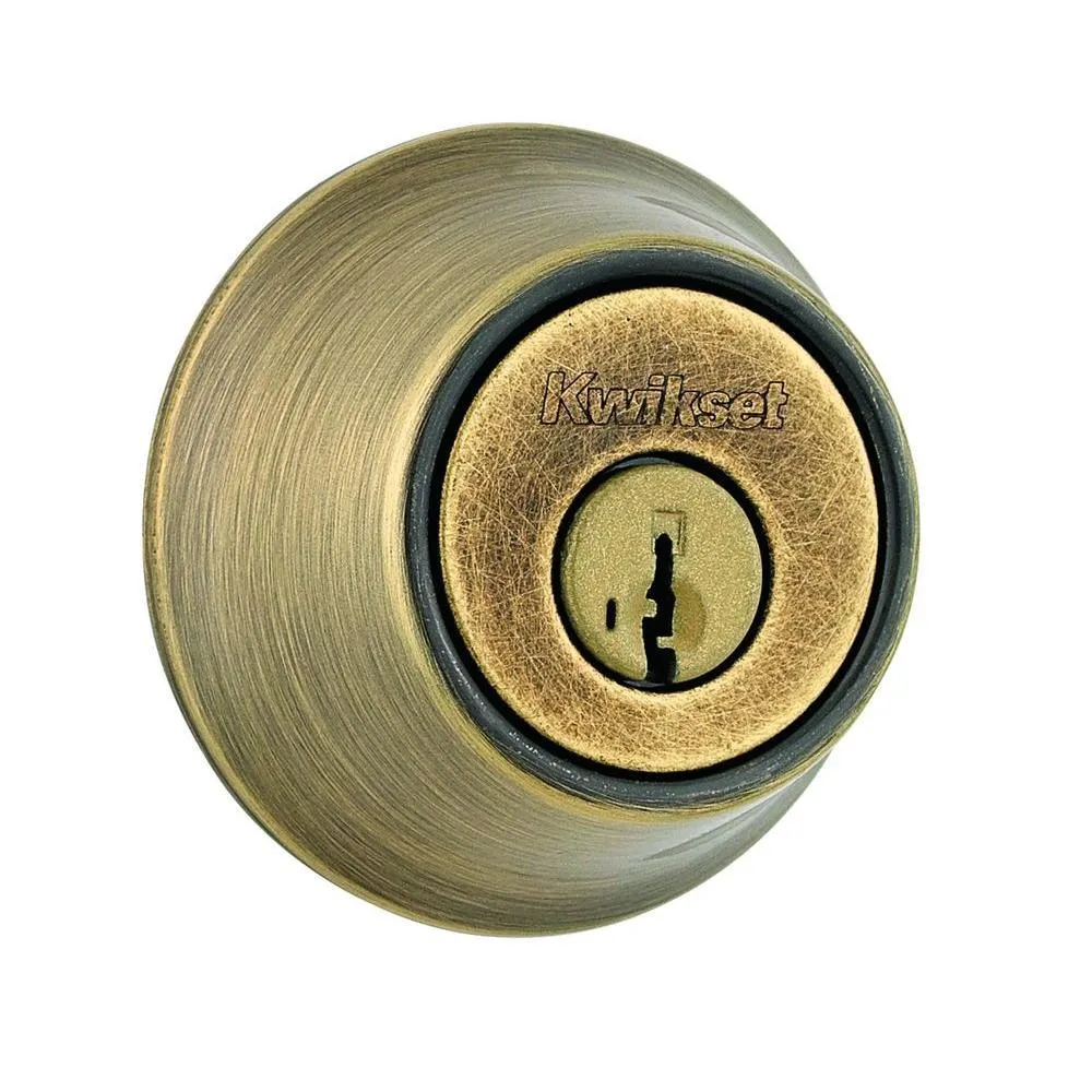 Kwikset 660 Series Satin Nickel Single Cylinder Deadbolt Featuring SmartKey Security with Microban Antimicrobial Technology, photo 9 of 12