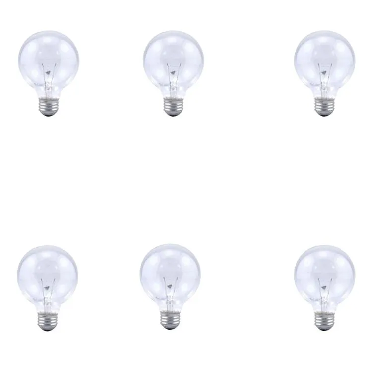 Sylvania 40-Watt Incandescent G25 Clear Globe Light Bulb (6-Pack), photo 5 of 5