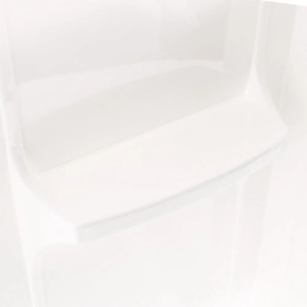 Mustee Durawall 42 in. x 72 in. x 58 in. 5-Piece Easy Up Adhesive Bath Tub Surround in White, photo 2 of 3
