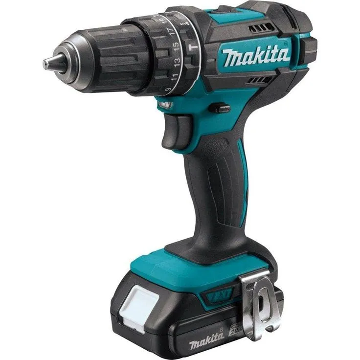 Makita 18-Volt Lithium-Ion 1/2 in. Compact Cordless Hammer Driver Drill Kit with two Batteries (2.0 Ah), Charger and Hard Case, photo 4 of 9