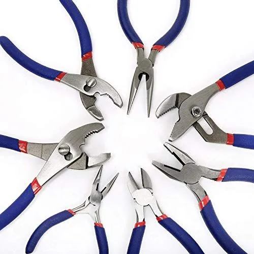 WORKPRO 7-piece Pliers Set (8-inch Groove Joint Pliers, 6-inch Long Nose, 6-inch Slip Joint, 4-1/2 Inch Long Nose, 6-inch Diagonal, 7-inch Linesman, 8-inch Slip Joint) for DIY & Home Use - Free Delivery, photo 9 of 9
