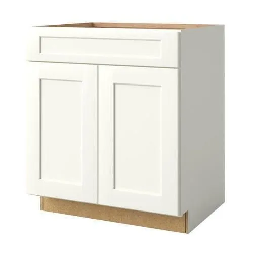 allen + roth Aveley 30-in W x 34.5-in H x 24-in D Linen Maple Door and Drawer Base Semi-Custom Cabinet, photo 2 of 6