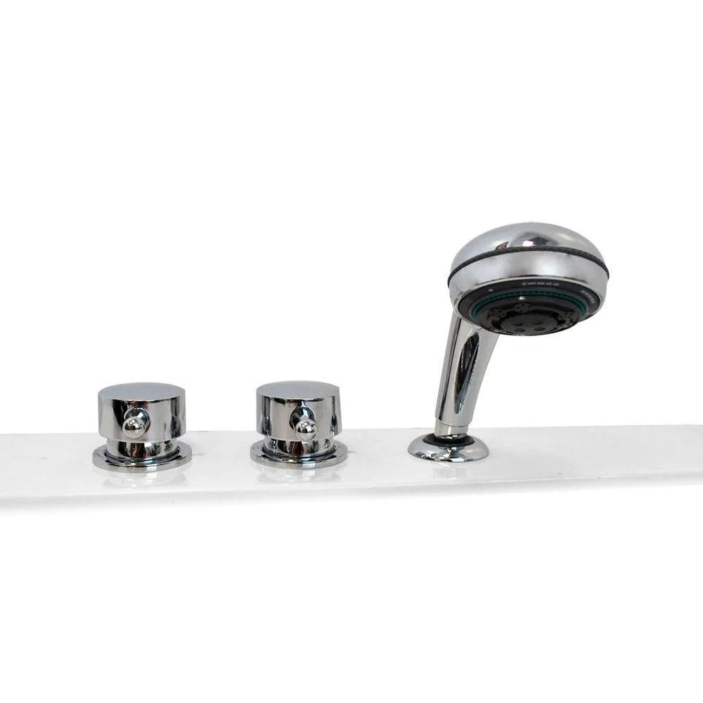 Rampart Nova Heated 5 ft. Walk-in Air Bathtub with 4 in. Tile Easy Up Adhesive Wall Surround in White, photo 5 of 12