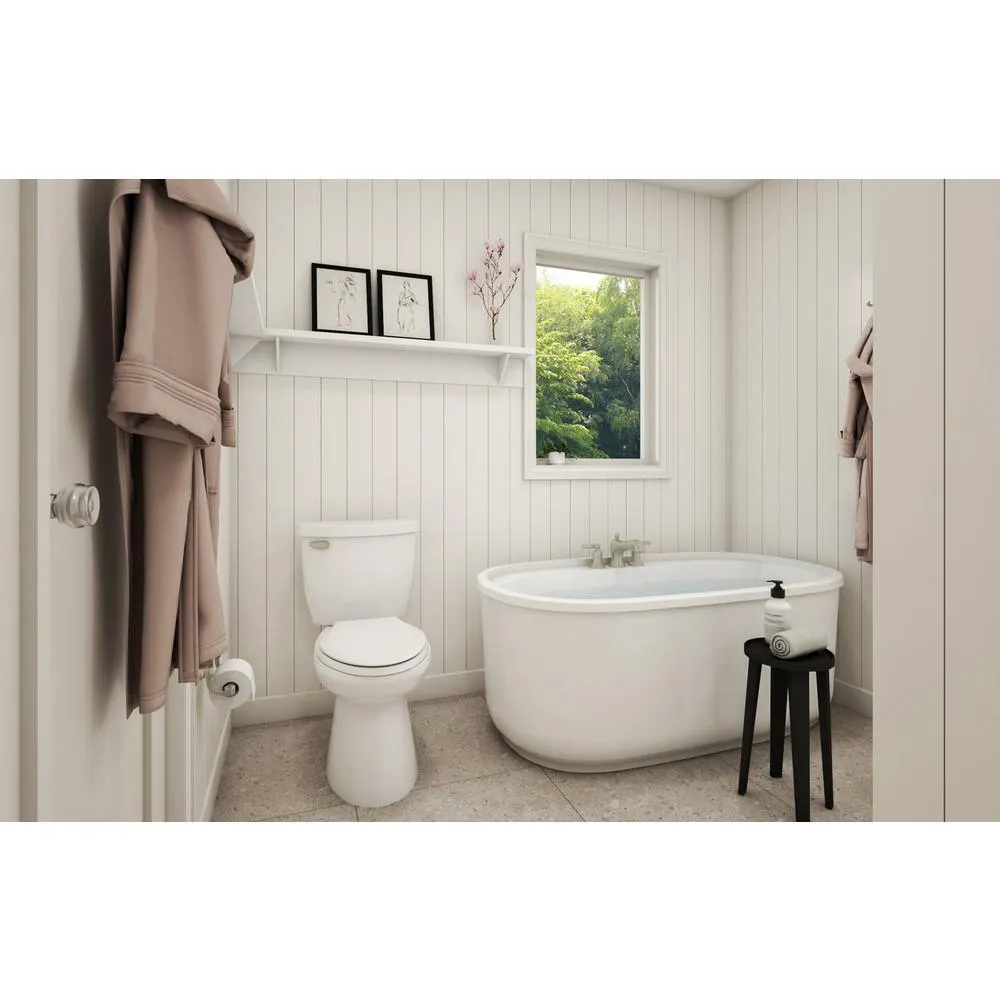 Spectacle 60 in. x 32 in. Acrylic Oval Freestanding Bathtub with Overflow and Drain, photo 12 of 13