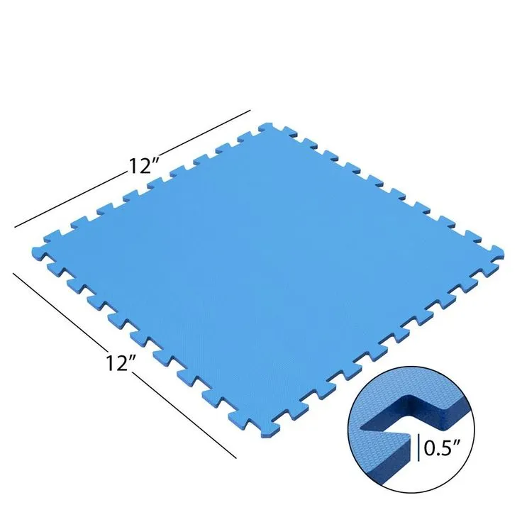 Stalwart Ultimate Comfort Blue 24 in. x 24 in. Foam Garage Floor (4-Pack), photo 4 of 4