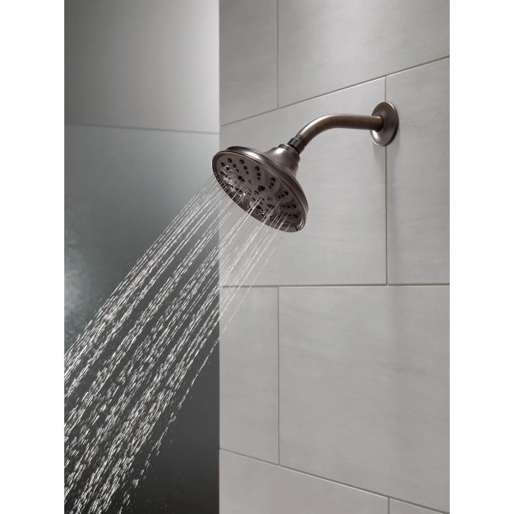 Delta Pivotal 5-Spray 6 in. Wall Mount Fixed Rain H2Okinetic Shower Head in Venetian Bronze, photo 4 of 24