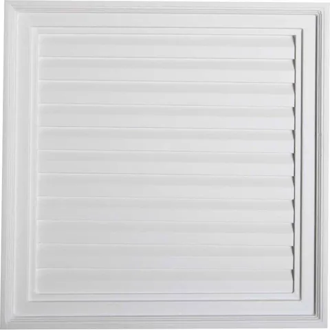 24 × 24 in Square Primed PolyUrethane Paintable Gable Louver Vent