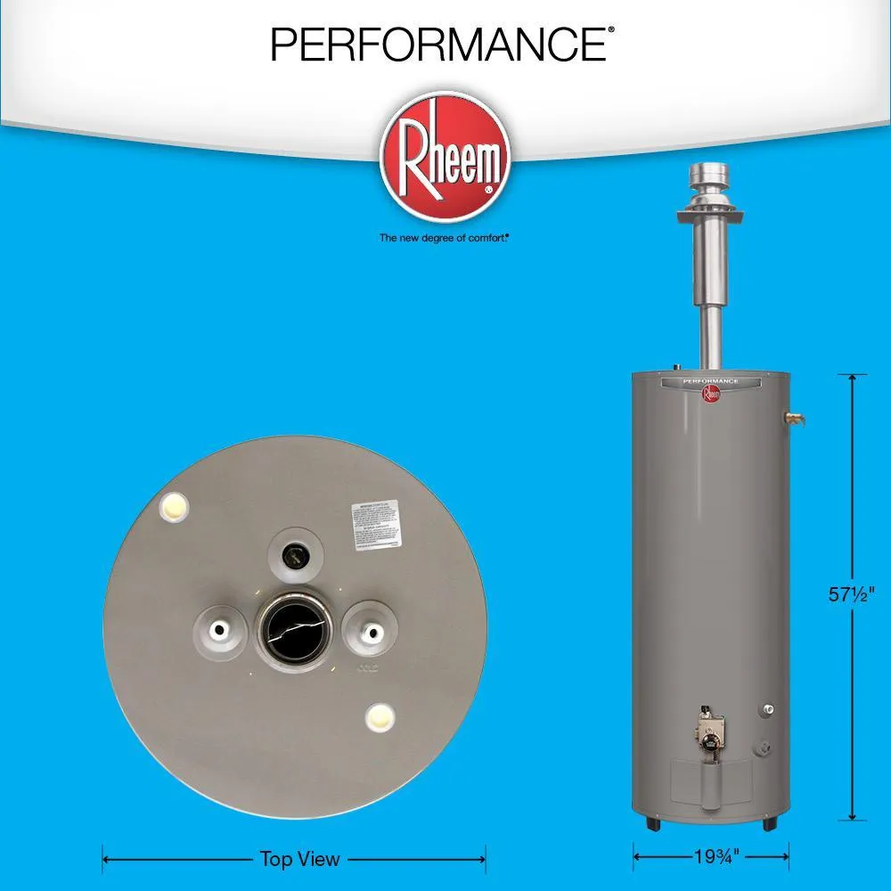 Performance Manufactured Housing 40 Gal. Tall 6 Year 30,000 BTU Convertible Natural Gas/LP Direct Vent Tank Water Heater, photo 2 of 6