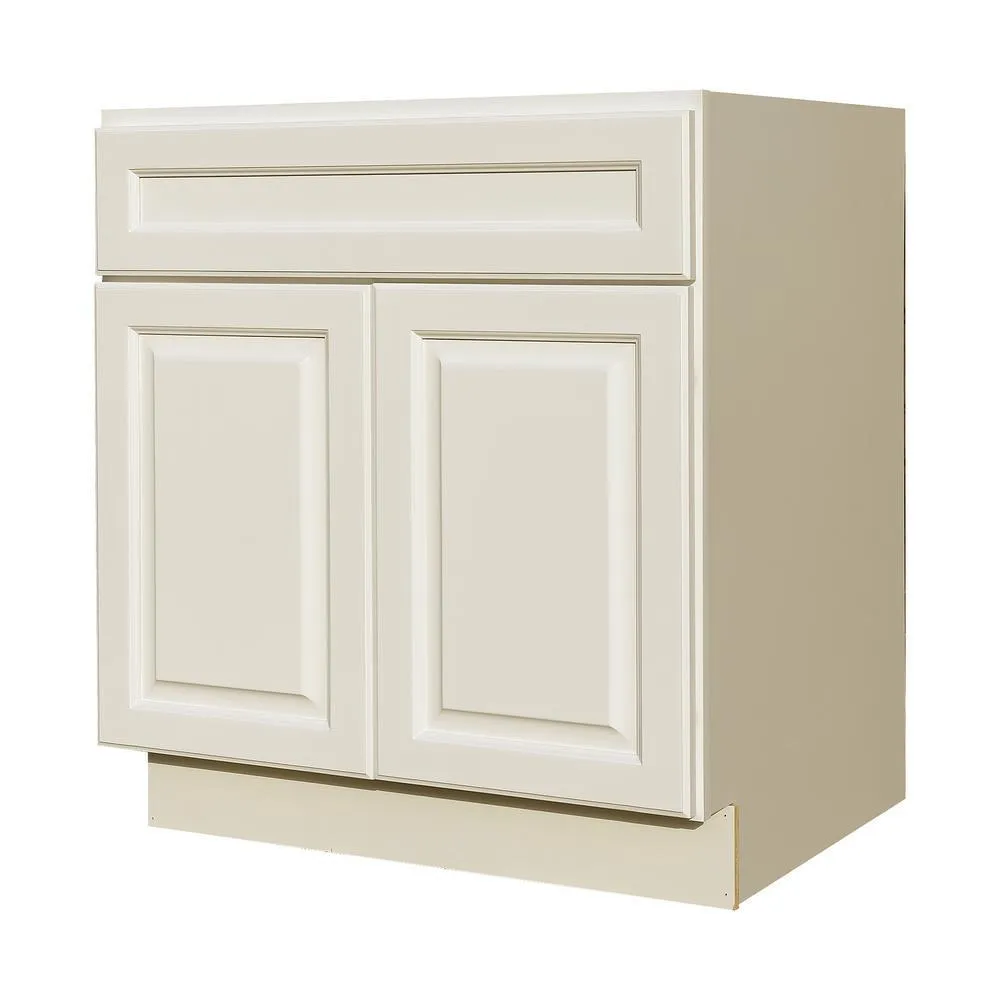 42 in. W x 21 in. D x 34.5 in. H Ready to Assemble Vanity Cabinet with 2-Doors Classic White, photo 2 of 16