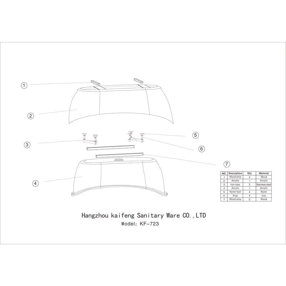 Oval 71 in. W x 36 in. D x 26 in. H Acrylic Flatbottom Freestanding Bathtub with Overflow, White (not Whirlpool), photo 8 of 9