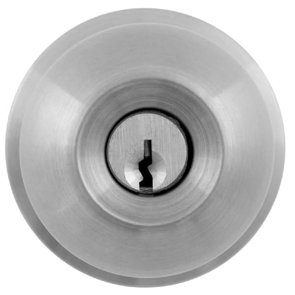 Commercial 2-1/8 in. Grade 2 Satin Chrome Keyed Entry Door Knob, photo 4 of 6