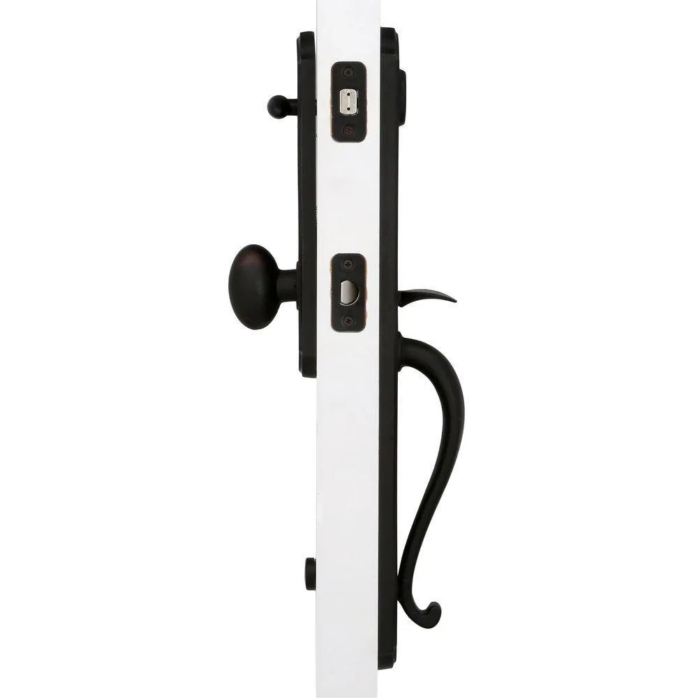 Molten Bronze Single Cylinder Oil-Rubbed Bronze Wiltshire Door Handleset with Durham Knob, photo 2 of 4