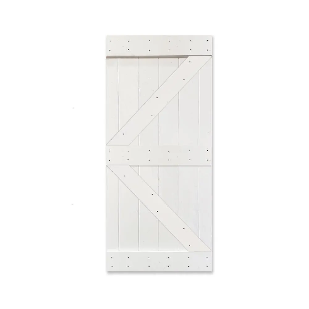 CALHOME 36 in. x 84 in. Gray Knotty Pine Wood Interior Sliding Barn Door Slab, photo 4 of 6