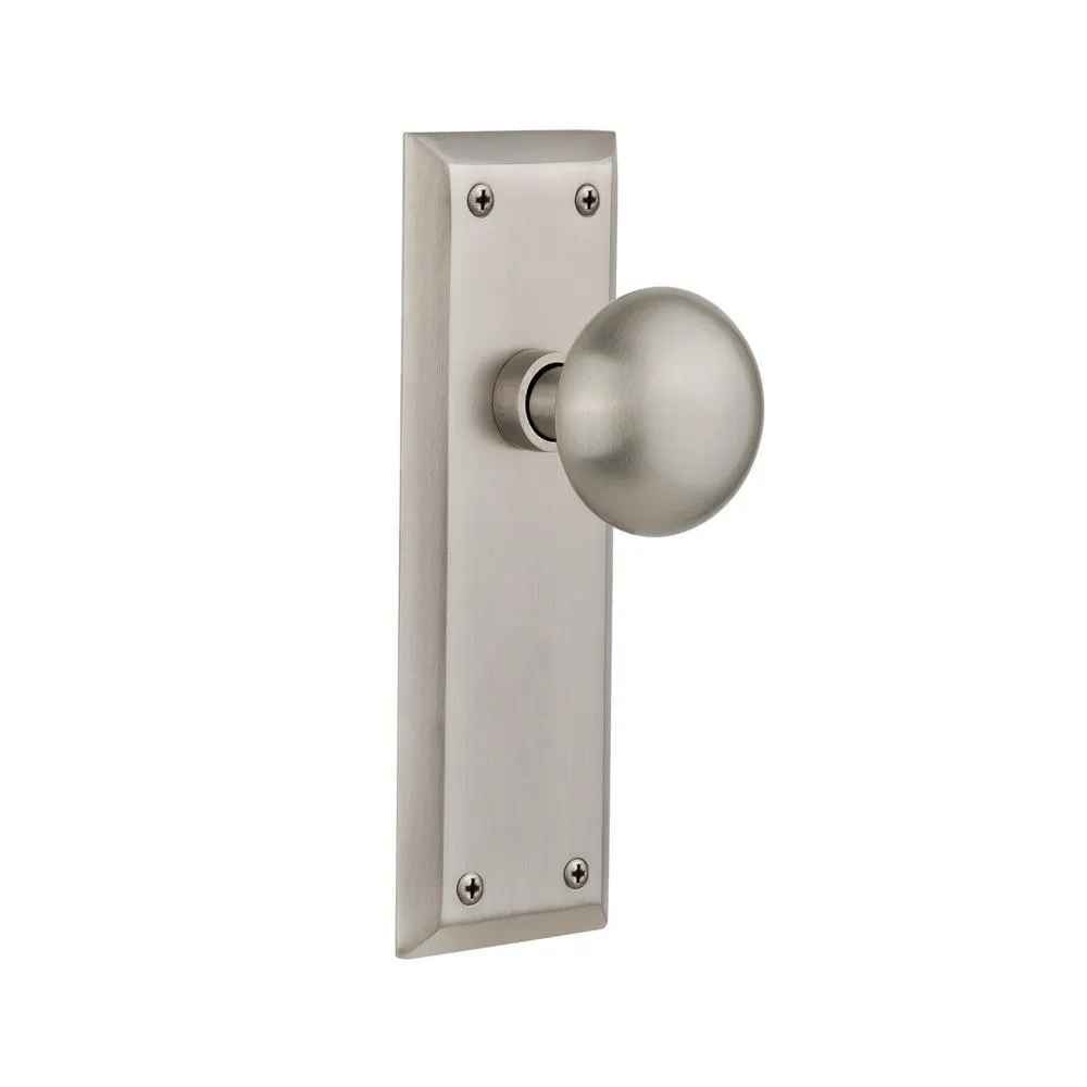 New York Plate Double Dummy New York Door Knob in Oil-Rubbed Bronze, photo 4 of 9
