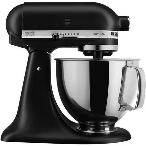 5-Quart 10-Speed Black Matte Residential Stand Mixer