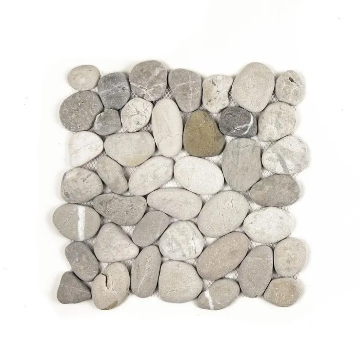 Cruz Bay Classic Pebble Tile River Grey 11-1/2 in. x 11-1/2 in. x 12.7 mm Mesh-Mounted Mosaic Tile (10.12 sq. ft. / case), photo 5 of 10