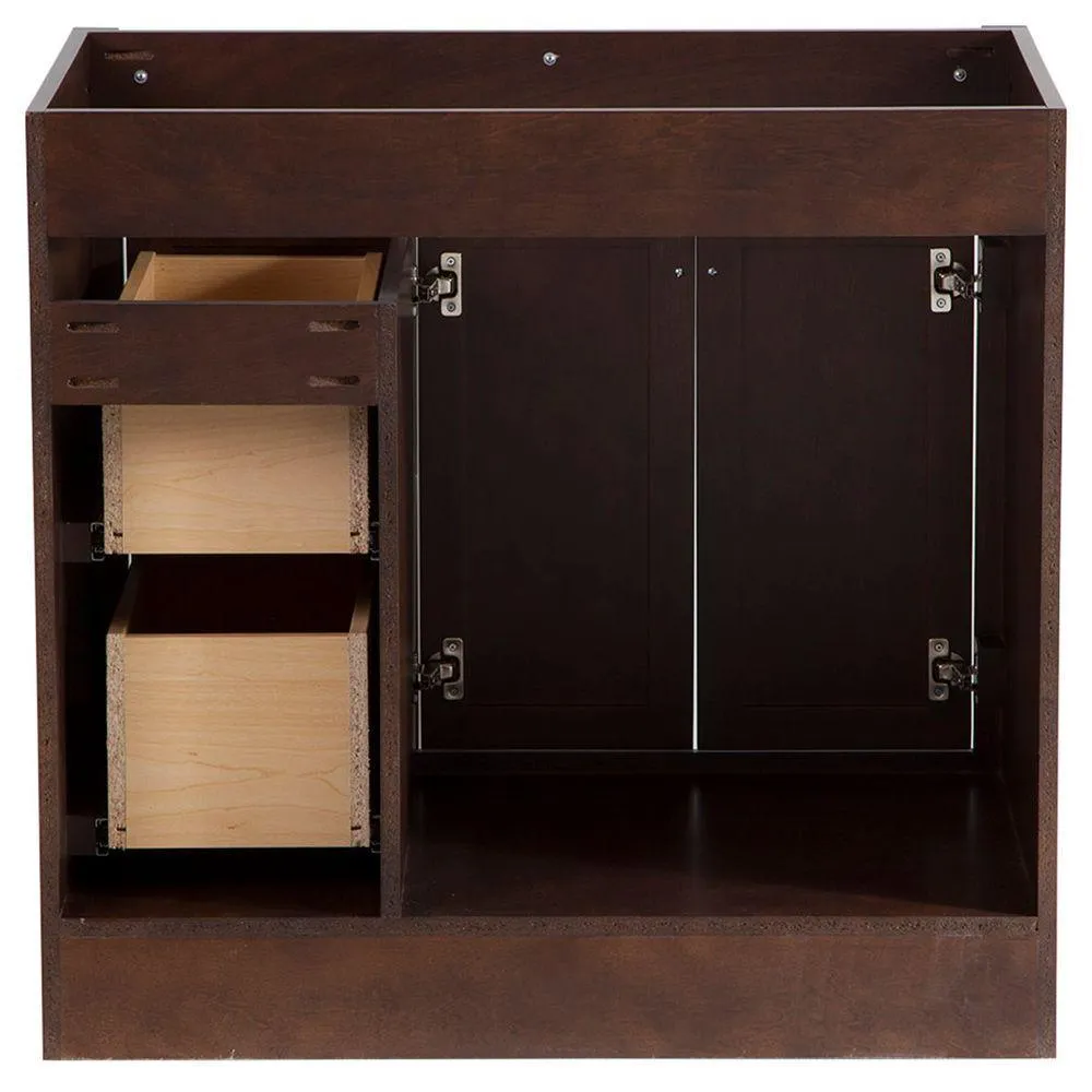 Brinkhill 36 in. W x 34 in. H x 22 in. D Bath Vanity Cabinet Only in Cognac, photo 5 of 47