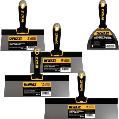 Stainless Steel Taping Knife Set with Soft Grip Handles