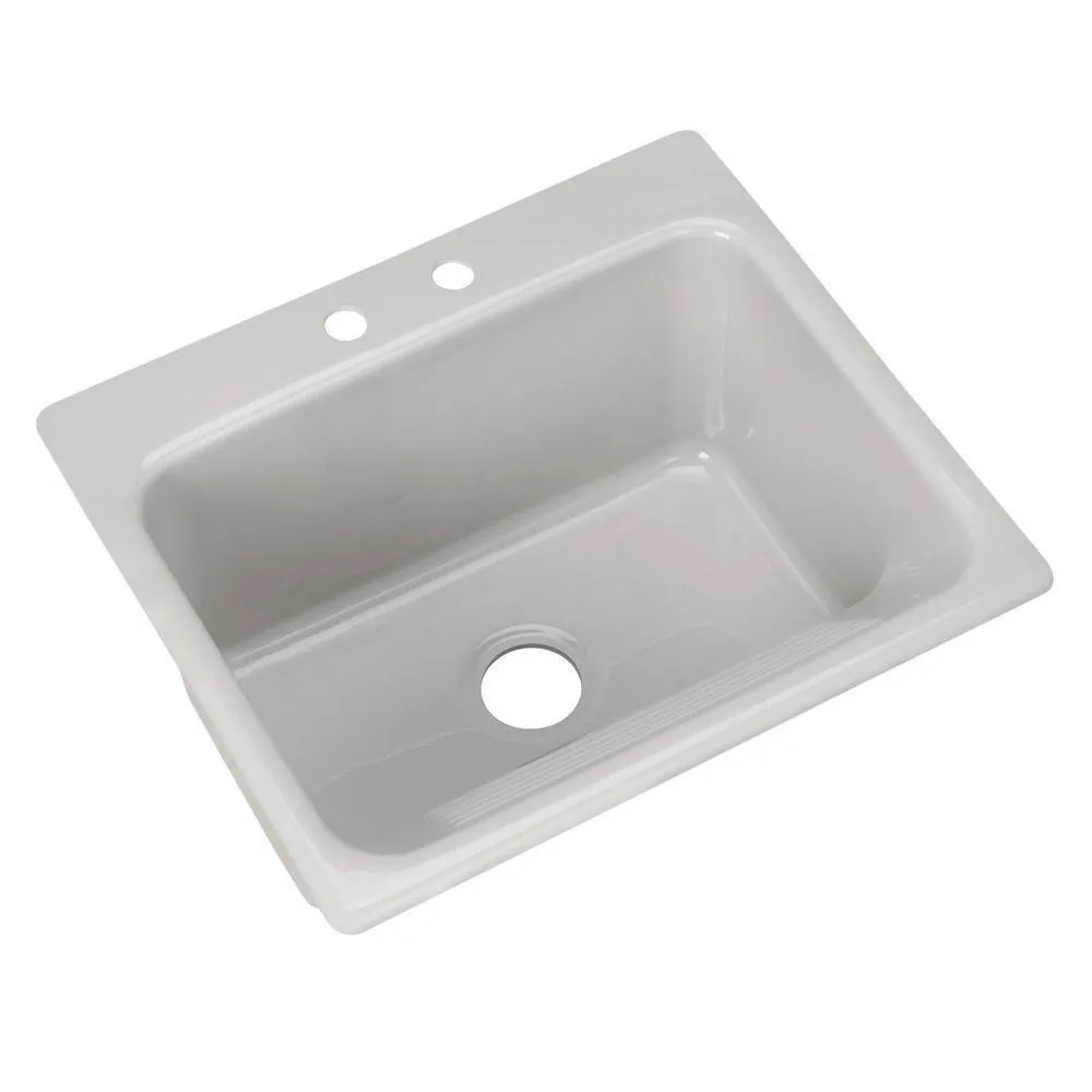 Kensington Drop-In Acrylic 25 in. 2-Hole Single Bowl Utility Sink in White, photo 11 of 18
