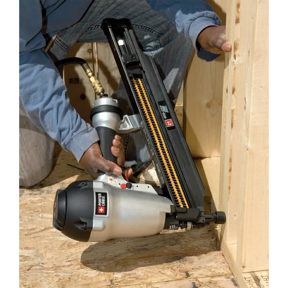 21-Degree 3-1/2 in. Full Round Framing Nailer with Bonus Pneumatic 15-Degree Coil Roofing Nailer, photo 11 of 11
