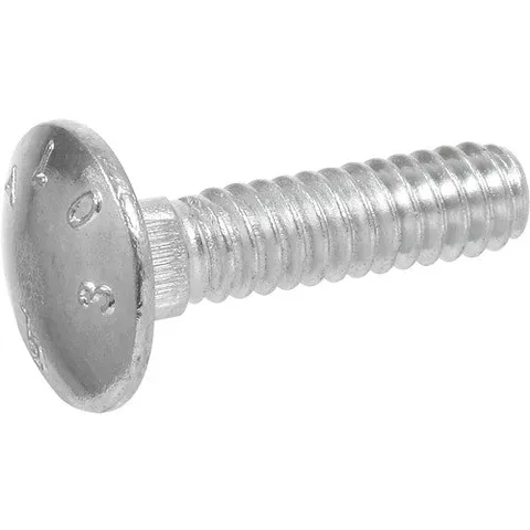 Zinc-Plated Steel Carriage Bolts, 1/2 × 10 in, 25-Pack