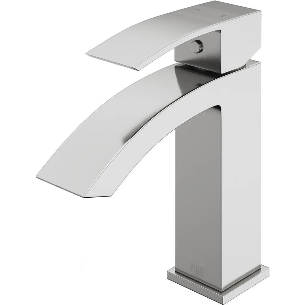 VIGO Satro Single Hole 1-Handle Bathroom Faucet in Matte Black, photo 3 of 5