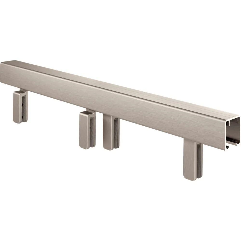 Delta 60 in. x 71-1/2 in. Mod Soft-Close Frameless Sliding Bathtub Door in Nickel with 3/8 in. Clear Glass and Lyndall Handles, photo 11 of 12
